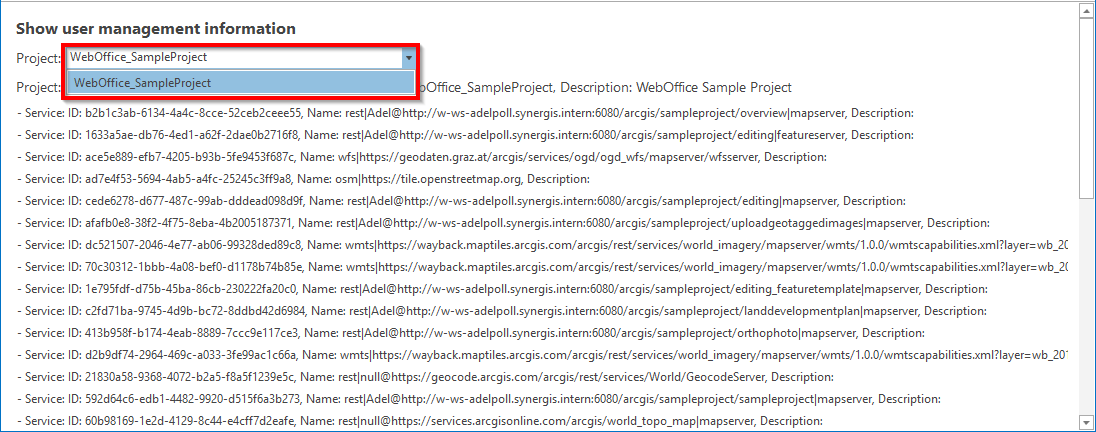 Selection of the WebOffice 10.9 SP2 Project Selection of the WebOffice 10.9 SP2 Project