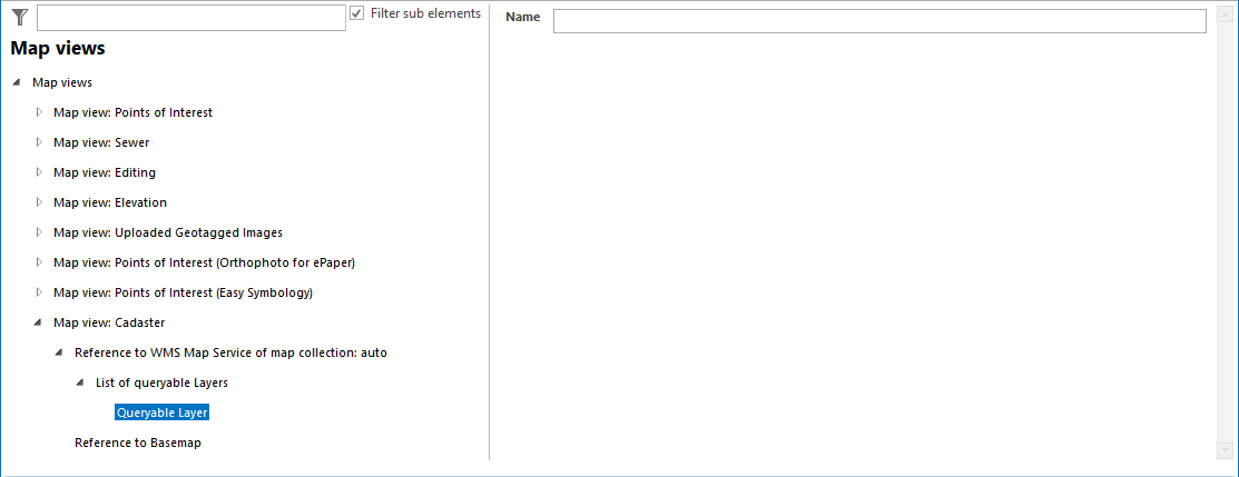 Configuration of queryable Layer in the list of queryable Layers