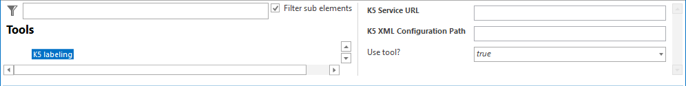 K5 labeling tool configuration K5 labeling tool configuration