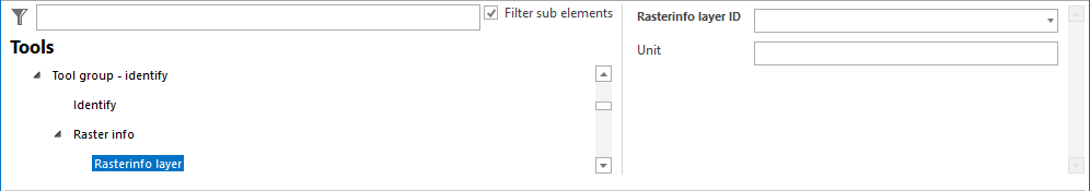 Raster info layer configuration