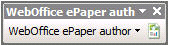 Werkzeugleiste WebOffice ePaper author