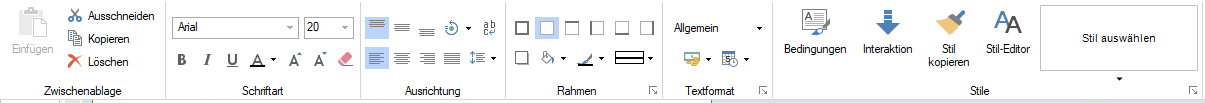 Multifunktionsmenü Ausgangsposition