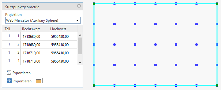 Editieren mit Fangraster