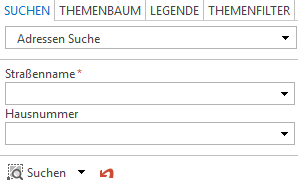 Beispiel einer Suche im WebOffice core Client