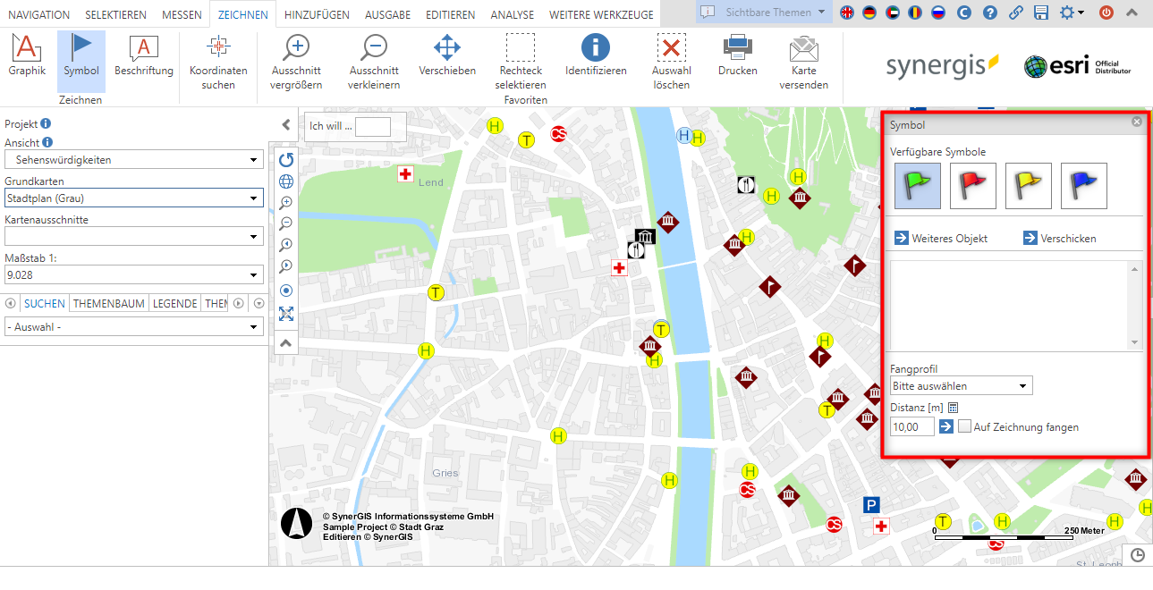 Werkzeug-Dialogfenster im WebOffice core Client