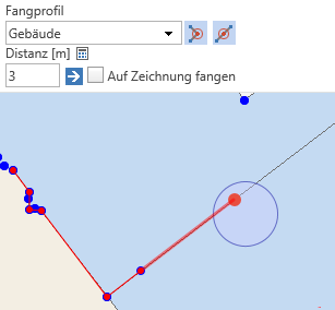 Punkt- und Linienfang auf ein Fangprofil im WebOffice core client Punkt- und Linienfang auf ein Fangprofil im WebOffice core client