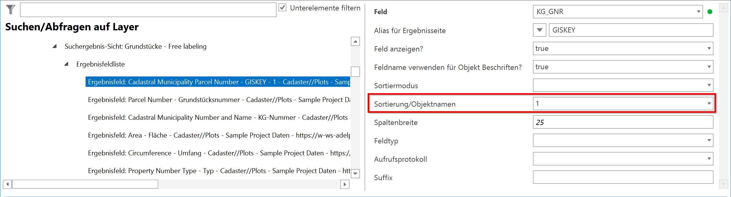 Anpassung der Variable Sortierung/Objektnamen im WebOffice author standalone Anpassung der Variable Sortierung/Objektnamen im WebOffice author standalone