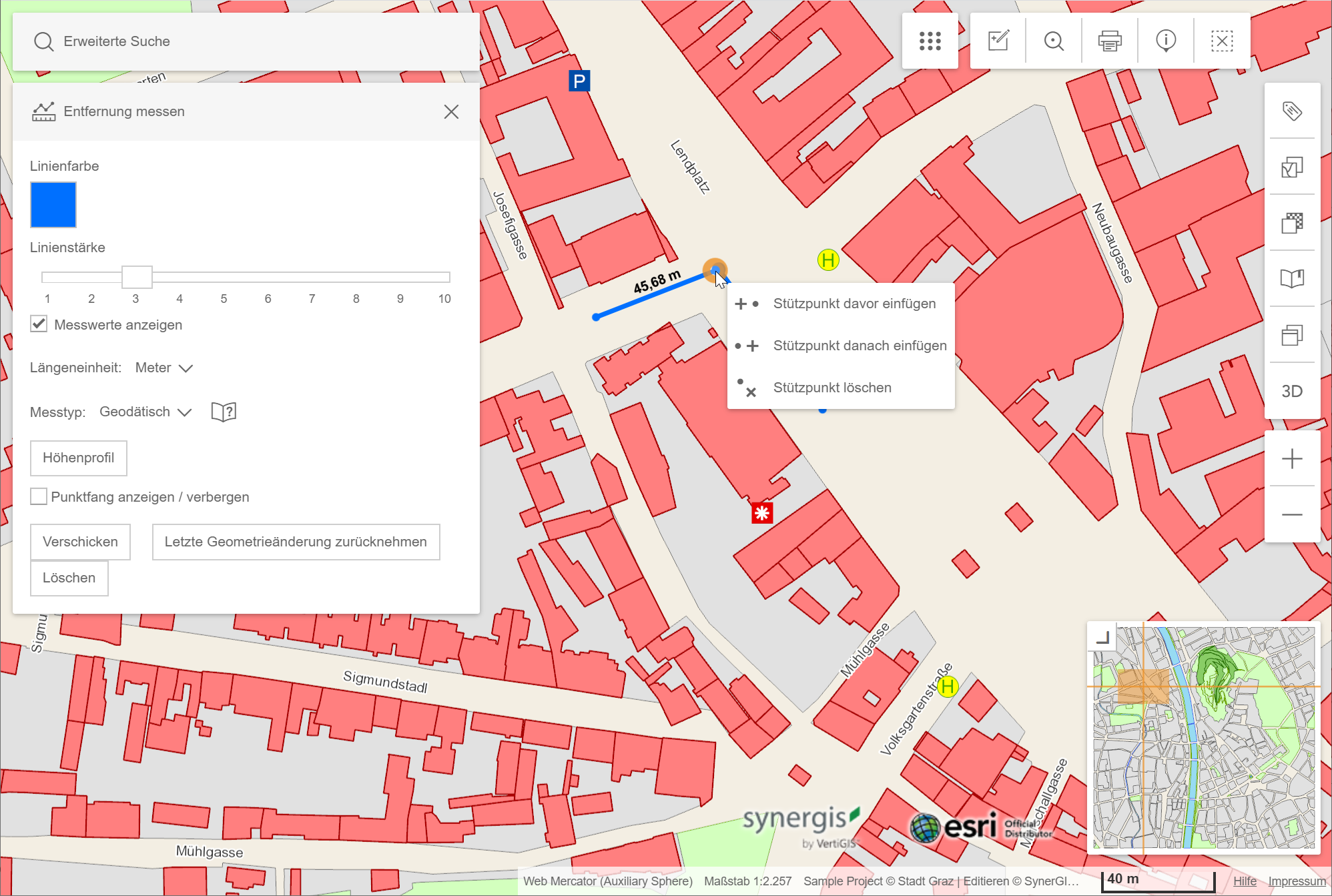 Stützpunkte einer aktiven Messung einfügen/löschen im WebOffice flex Stützpunkte einer aktiven Messung einfügen/löschen im WebOffice flex