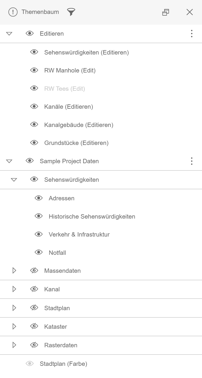 Themenbaum im WebOffice flex