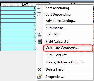 Berechnung "LAT" im Field Calculator Berechnung "LAT" im Field Calculator