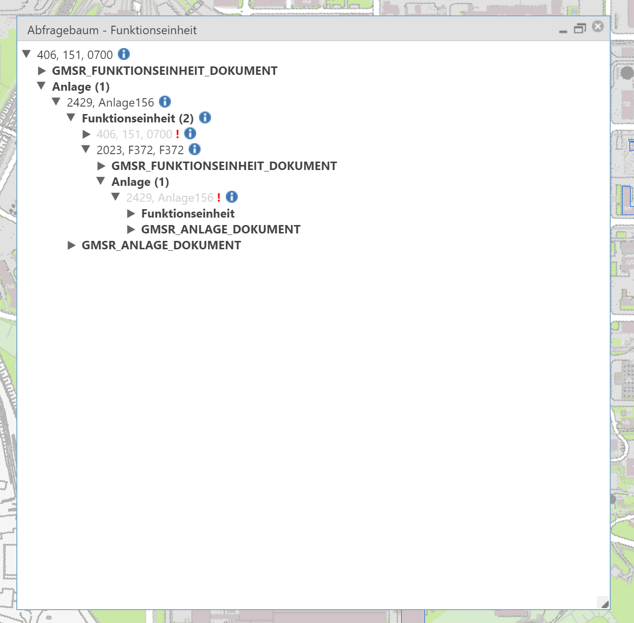 Abfragebaum im WebOffice core Client
