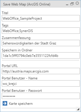 Custom Tool Save Web Map im WebOffice core Client