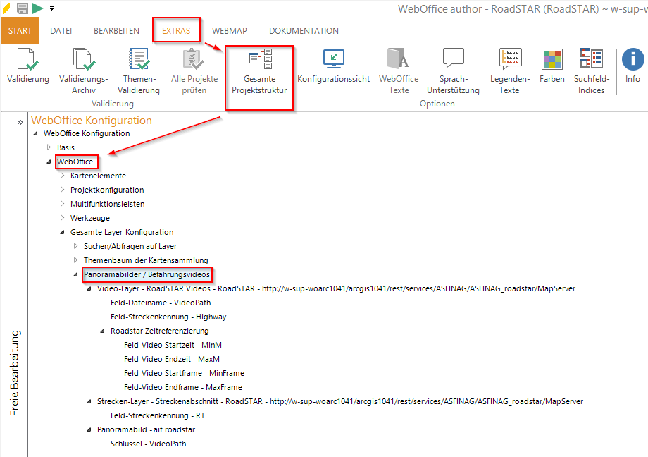 Konfiguration von Befahrungsvideos in WebOffice author Konfiguration von Befahrungsvideos in WebOffice author