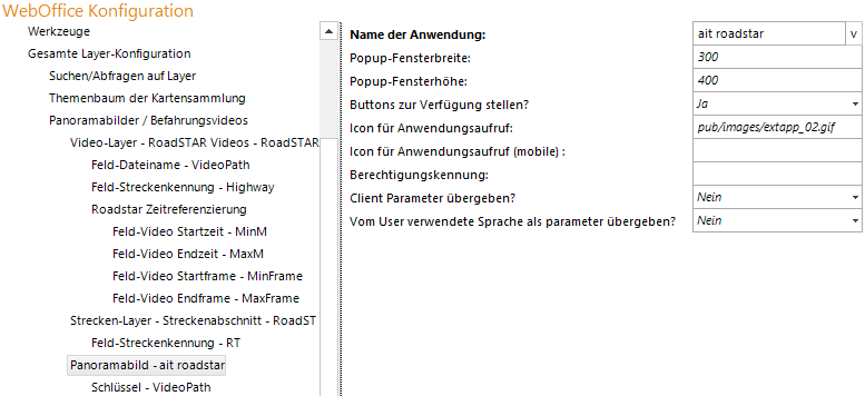 Konfiguration des Popup-Fensters Konfiguration des Popup-Fensters