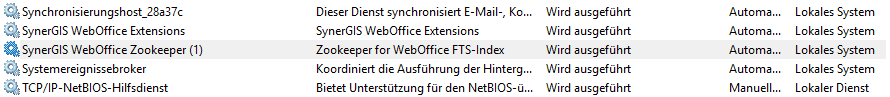 Windows Service für Zookeeper Windows Service für Zookeeper