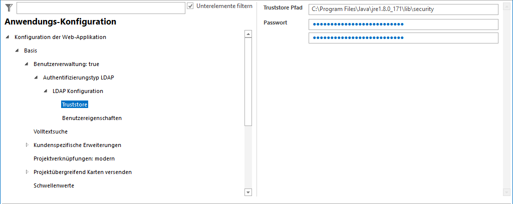 Truststore Konfiguration Truststore Konfiguration