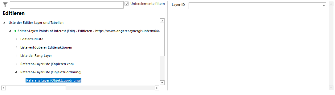 Konfiguration - Referenz-Layer (Objektzuordnung) Konfiguration - Referenz-Layer (Objektzuordnung)