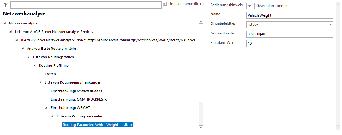 Konfiguration Routing-Parameter Konfiguration Routing-Parameter