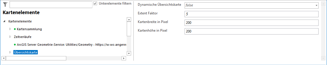 Übersichtskarte Konfiguration Übersichtskarte Konfiguration