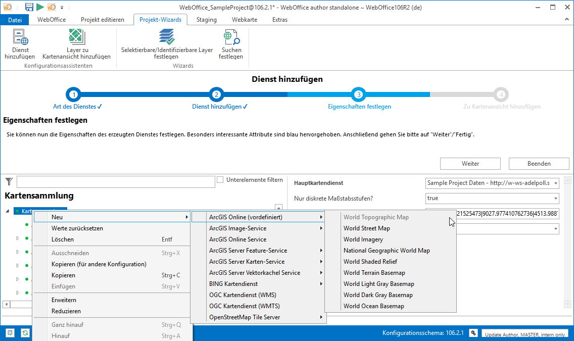 Vordefinierte ArcGIS Online Dienste Vordefinierte ArcGIS Online Dienste