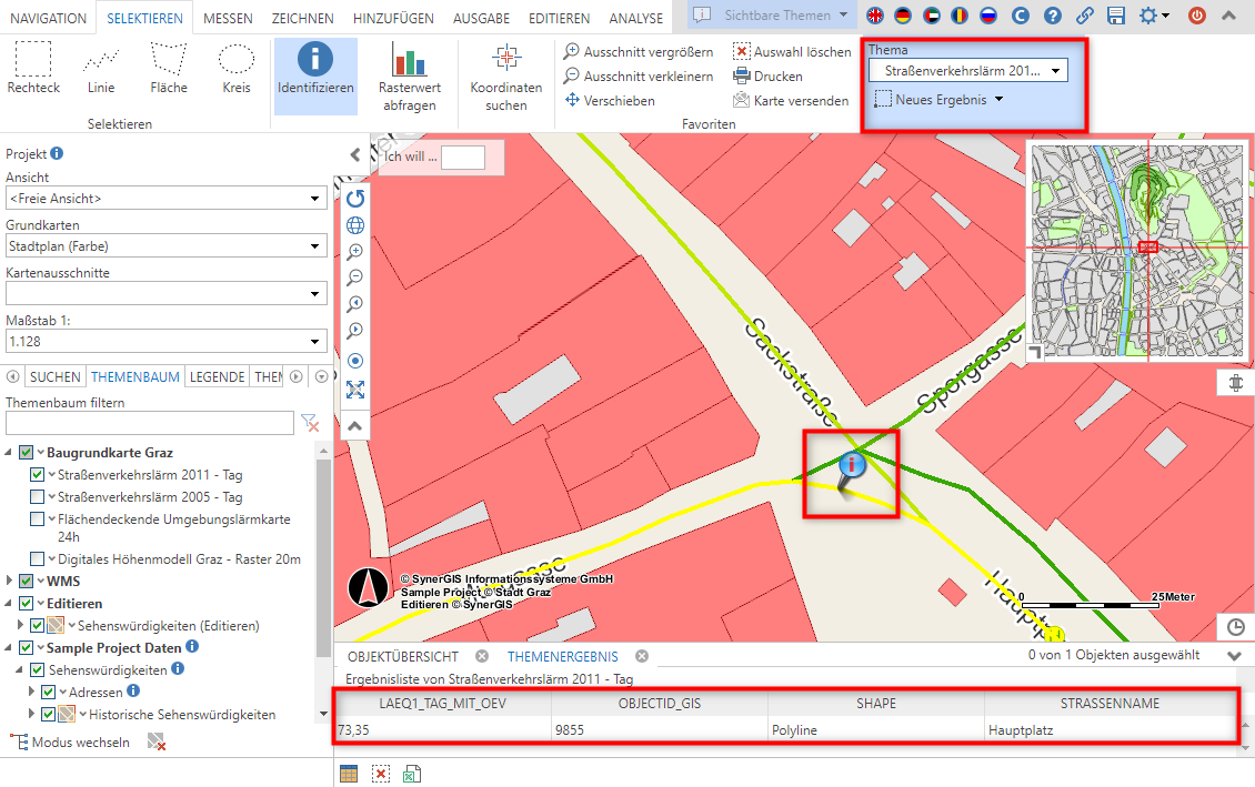 Objektinformationen vom WMS Layer abfragen
