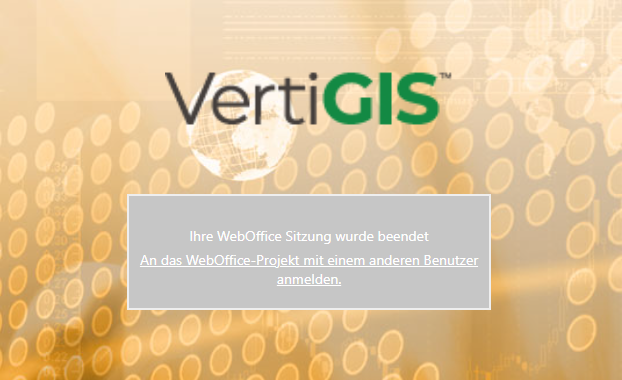 WebOffice 10.9 R2 SP1 Infoseite nach dem Ausloggen
