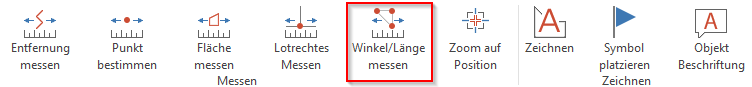 Werkzeug 'Winkel/Länge messen' im WebOffice core client