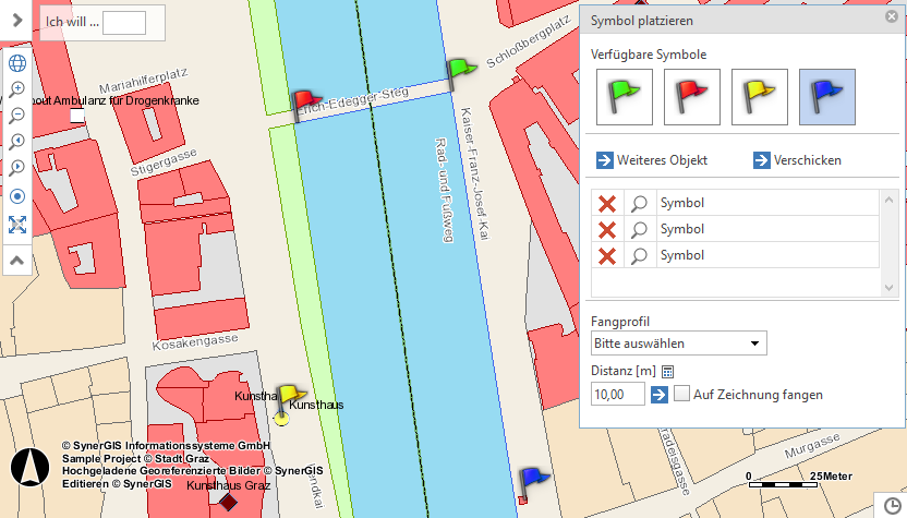 Symbol platzieren im WebOffice core client