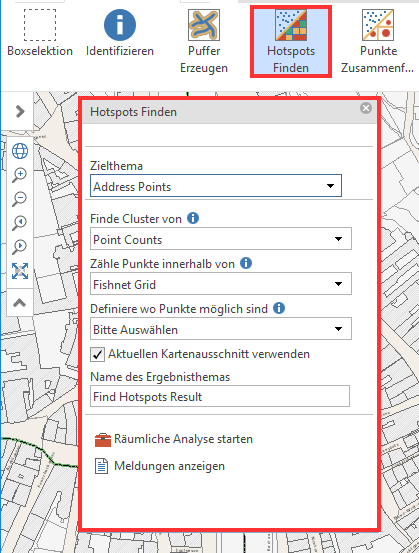 HotSpots Finden im WebOffice core Client