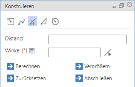 Konstruktionsdialog - &nbsp;Konstruktion über Distanz und Winkel