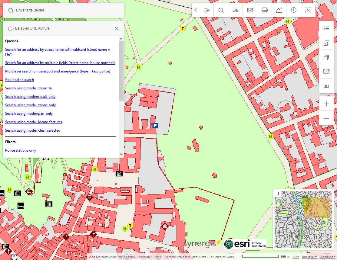 Statisches Custom Tool mit Anzeigemodus iFrame und einer Position als Fenstertyp im WebOffice flex Client