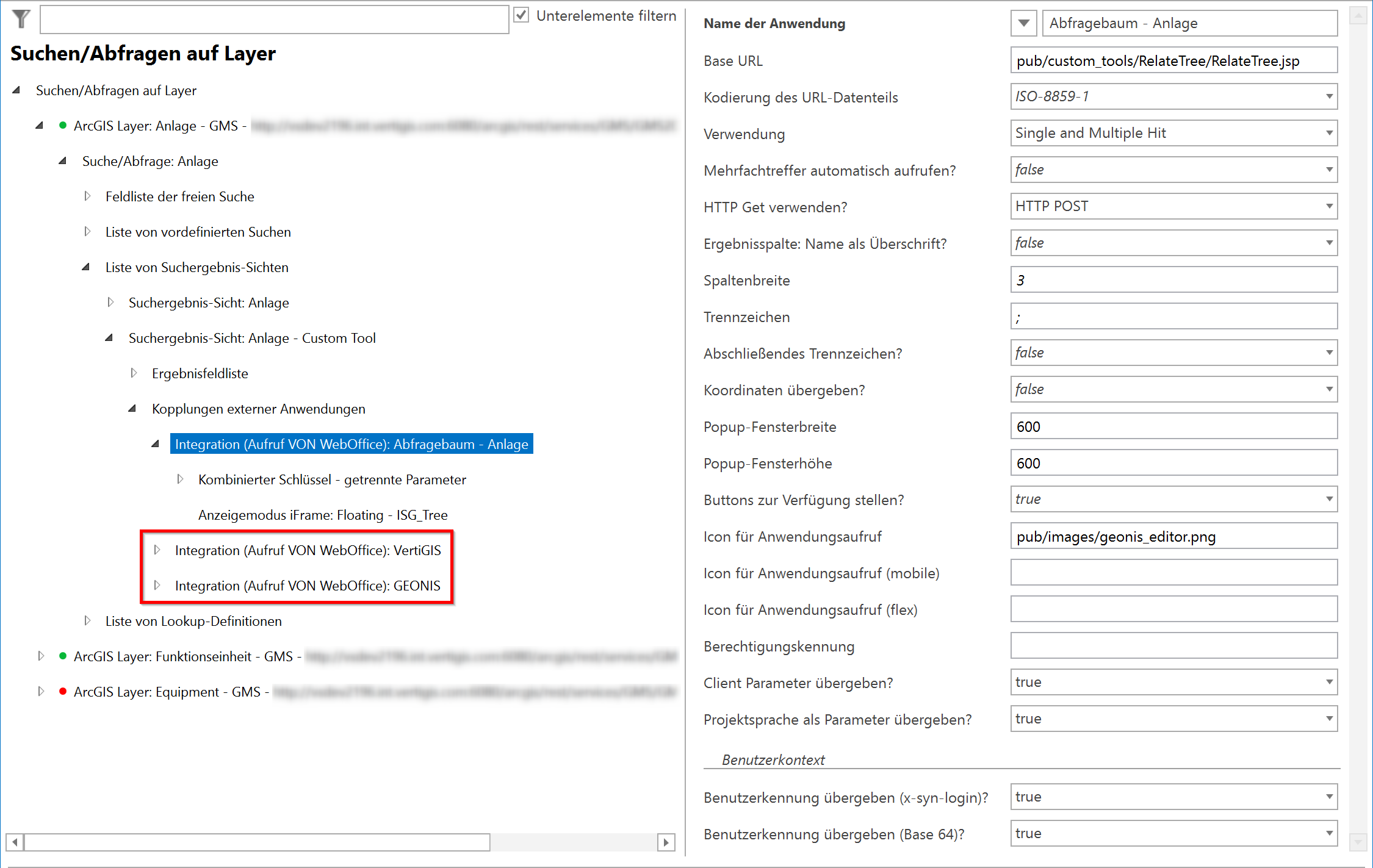 Konfiguration weiterer Integrationen im WebOffice author standalone