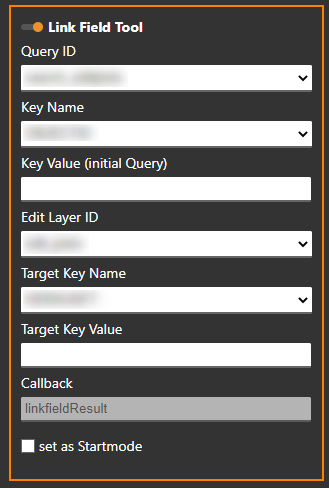 Eingabeparameter für Link Field Tool