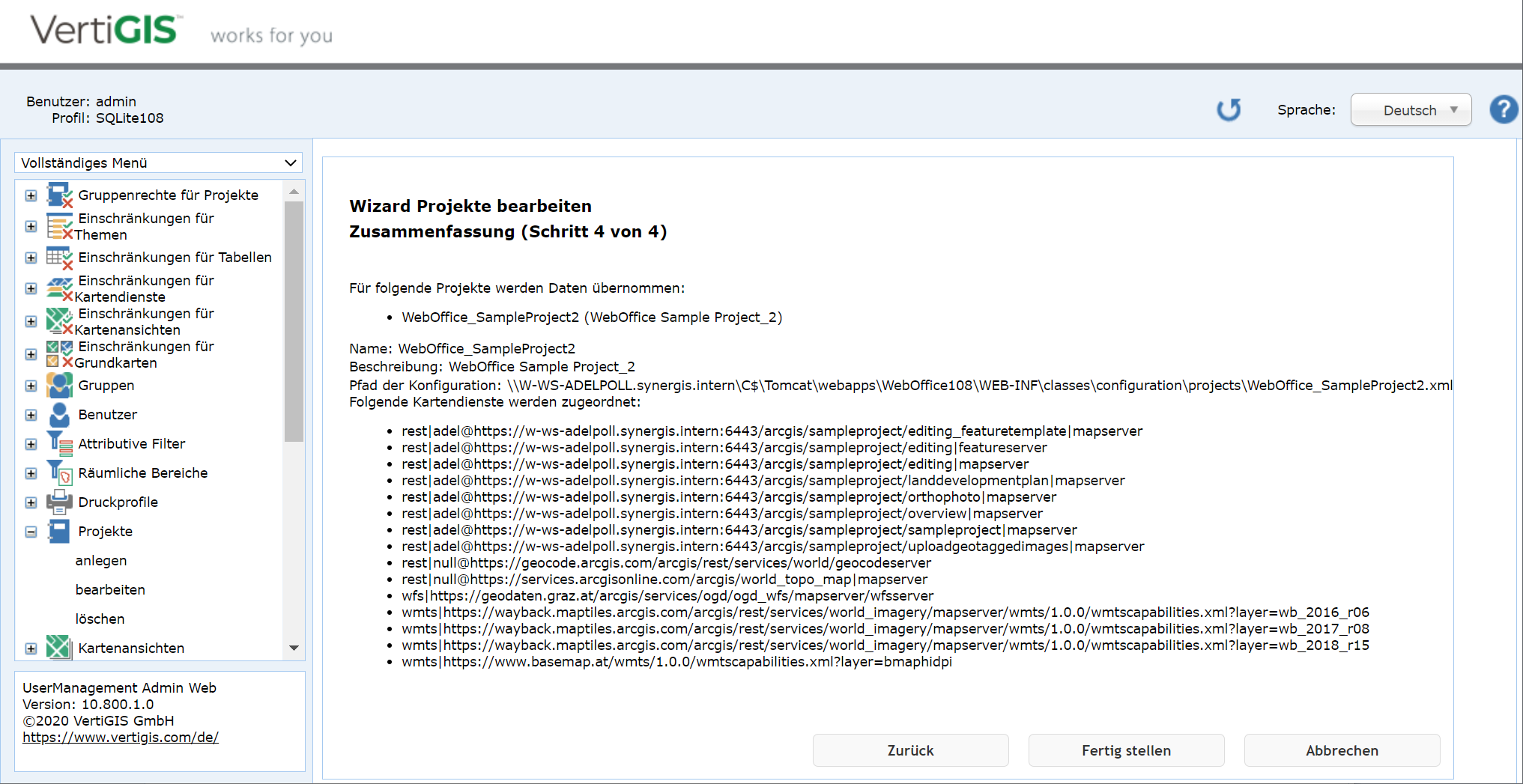Ein Projekt ändern - Schritt 4