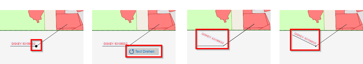 Vorhandene Beschriftungen drehen im WebOffice core Client