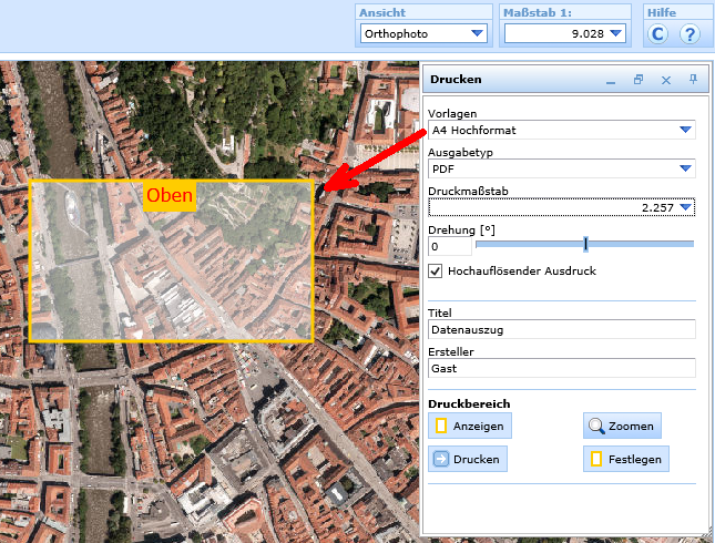 Fehlerhafte Darstellung des Druckvorschau Bereichs im WebOffice 10.9 R2 SP1 Client