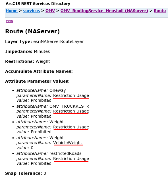 Parameter im Routing-Dienst