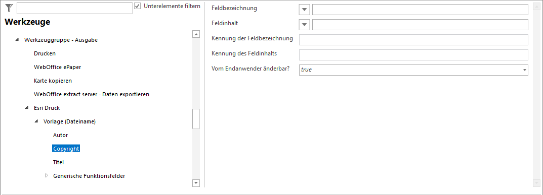 Konfiguration Copyright