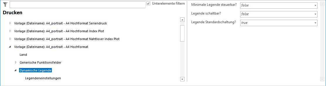 Konfiguration - Dynamische Legende