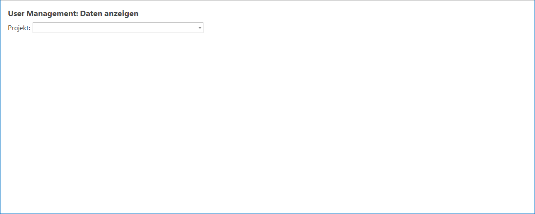 User Management: Daten anzeigen