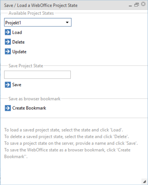 Adding a bookmark with active WebOffice usermanagement Adding a bookmark with active WebOffice usermanagement