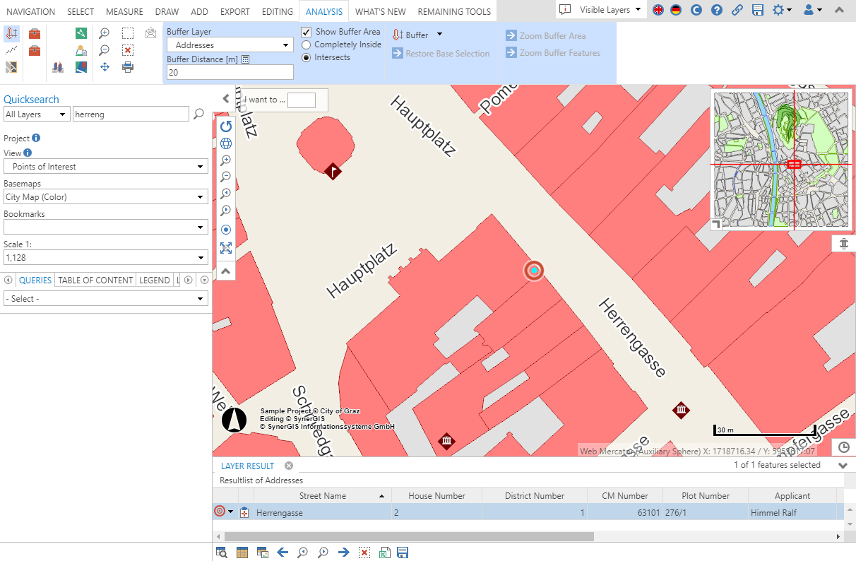 A selection of features provide the basis for a buffer operation A selection of features provide the basis for a buffer operation