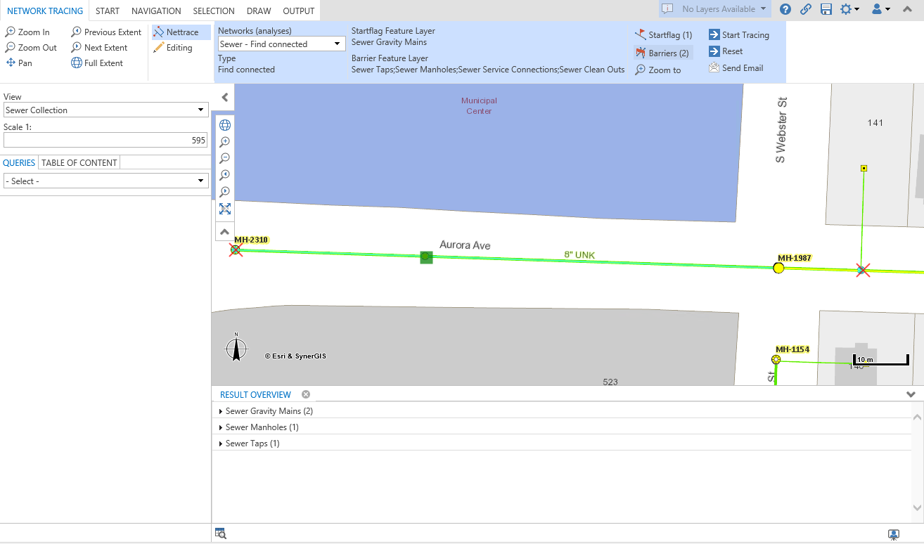 Netzverfolgung im WebOffice core Client