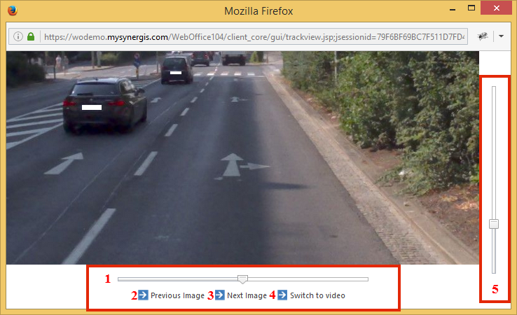 Window for watching the inspection panoramas Window for watching the inspection panoramas