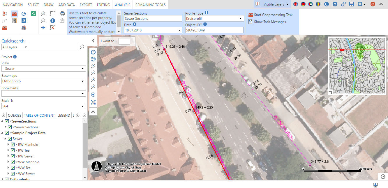 Geoprocessing tool example in the WebOffice core client Geoprocessing tool example in the WebOffice core client