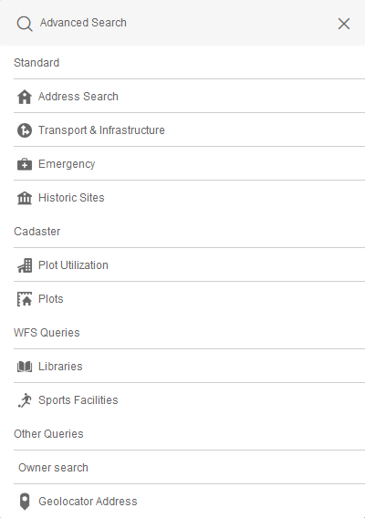 Search categories in WebOffice flex client Search categories in WebOffice flex client