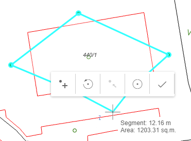 Creating a geometry in crosshair mode Creating a geometry in crosshair mode