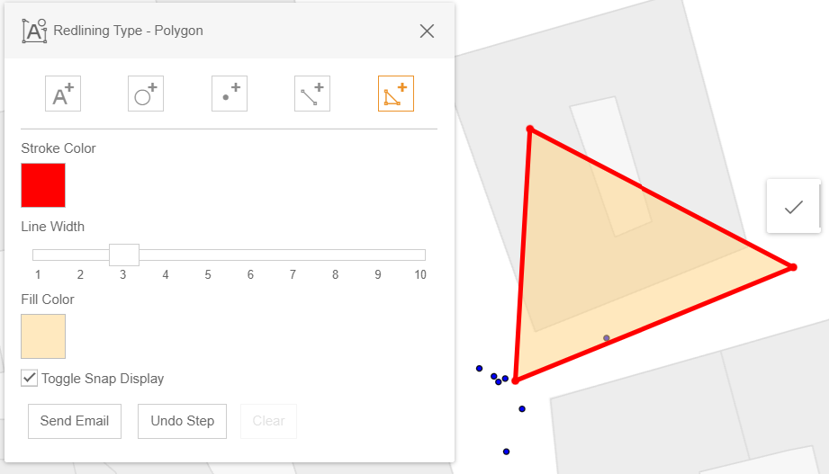Draw a polygon over snapping with custom rendering in the WebOffice flex client. Draw a polygon over snapping with custom rendering in the WebOffice flex client.