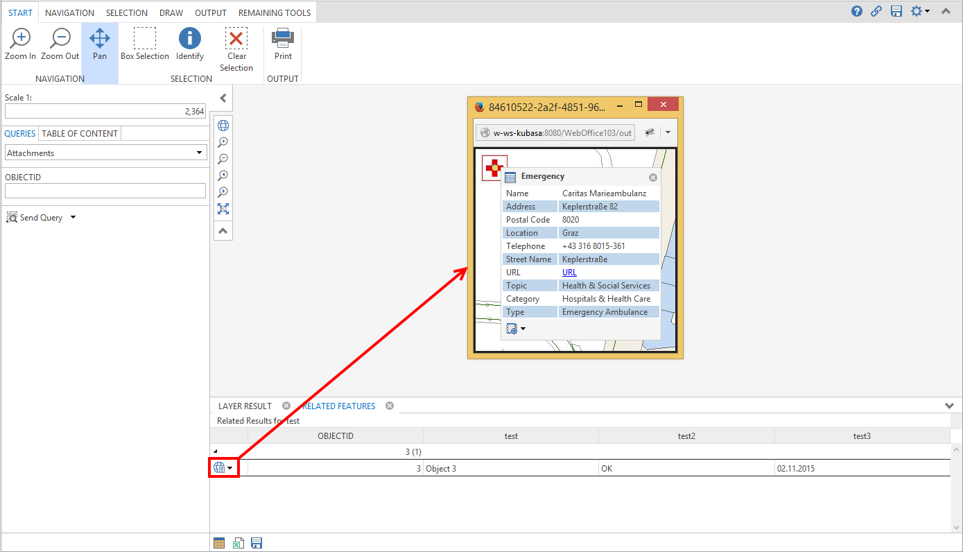 Retrieve attachments within WebOffice
