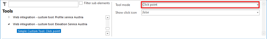 Configuration of a custom tool for the Elevation Service Austria